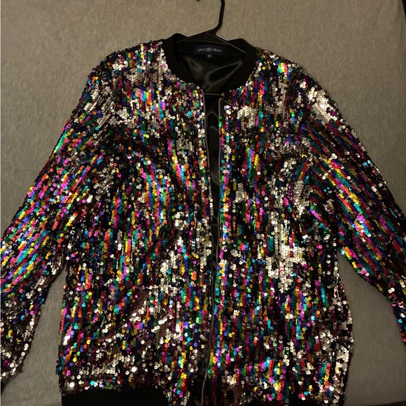 Sequin Embellished Multicolor Jacket - Picture 2 of 5